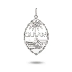 Silver Guam Seal Bamboo Pendant VINCE