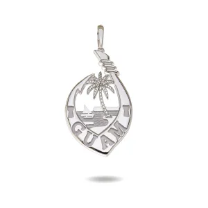 Silver Guam Seal Fish Hook Pendant VINCE