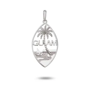 Silver Guam Seal Plain Pendant VINCE