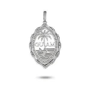 Silver Guam Seal Territory Bamboo Pendant VINCE