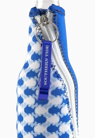 Southern Tide Skipjack Pattern Bottle Caddie - Meridian Blue