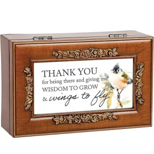 Thank You for Wisdom & Wings to Fly Rosette Music Box Plays You Are My Sunshine