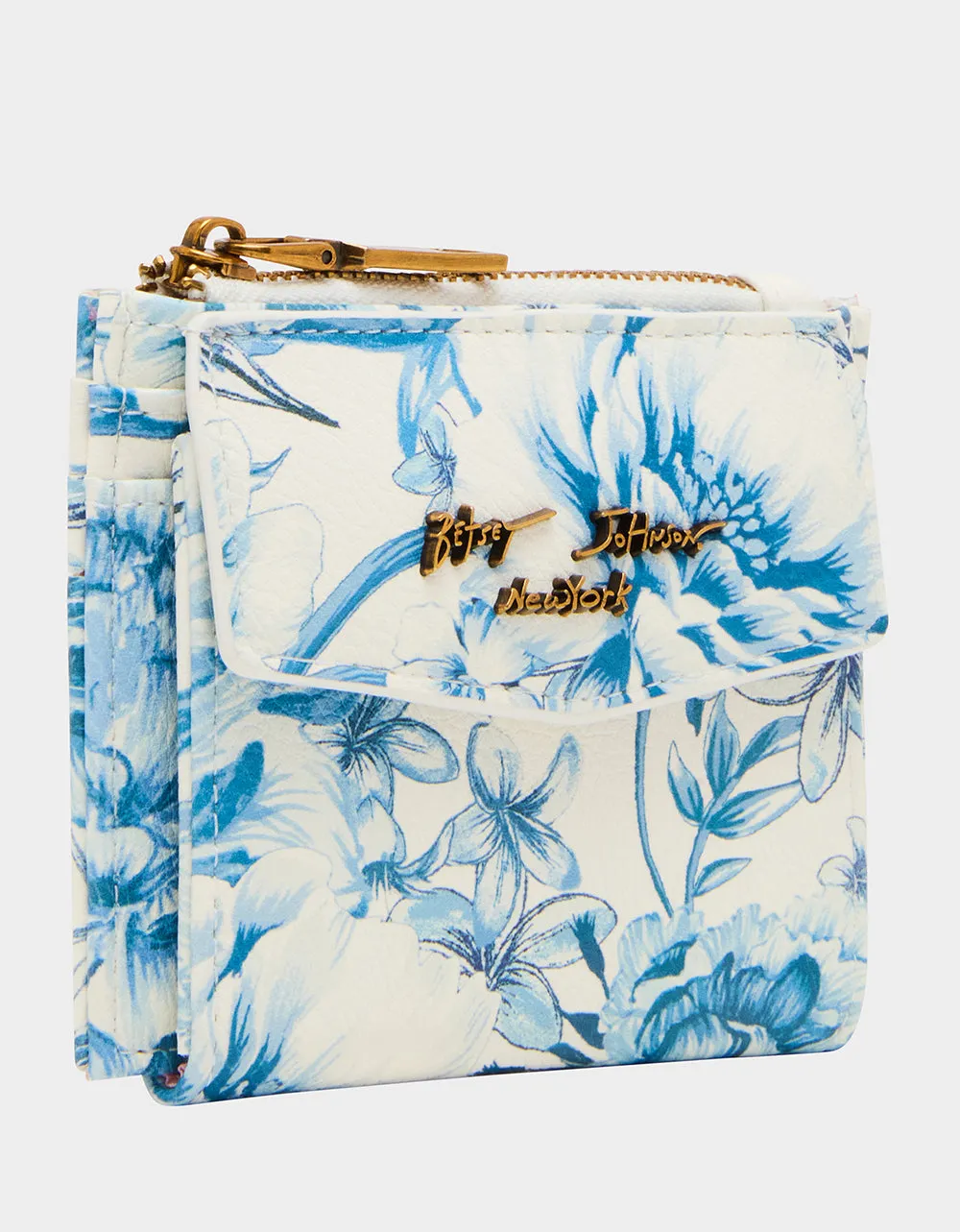TOILE BIFOLD WALLET BLUE Betsey Johnson
