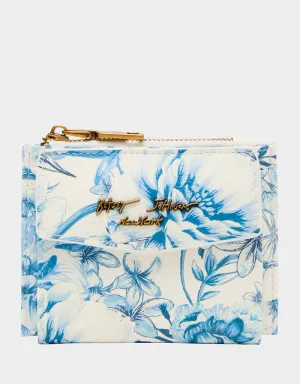 TOILE BIFOLD WALLET BLUE Betsey Johnson
