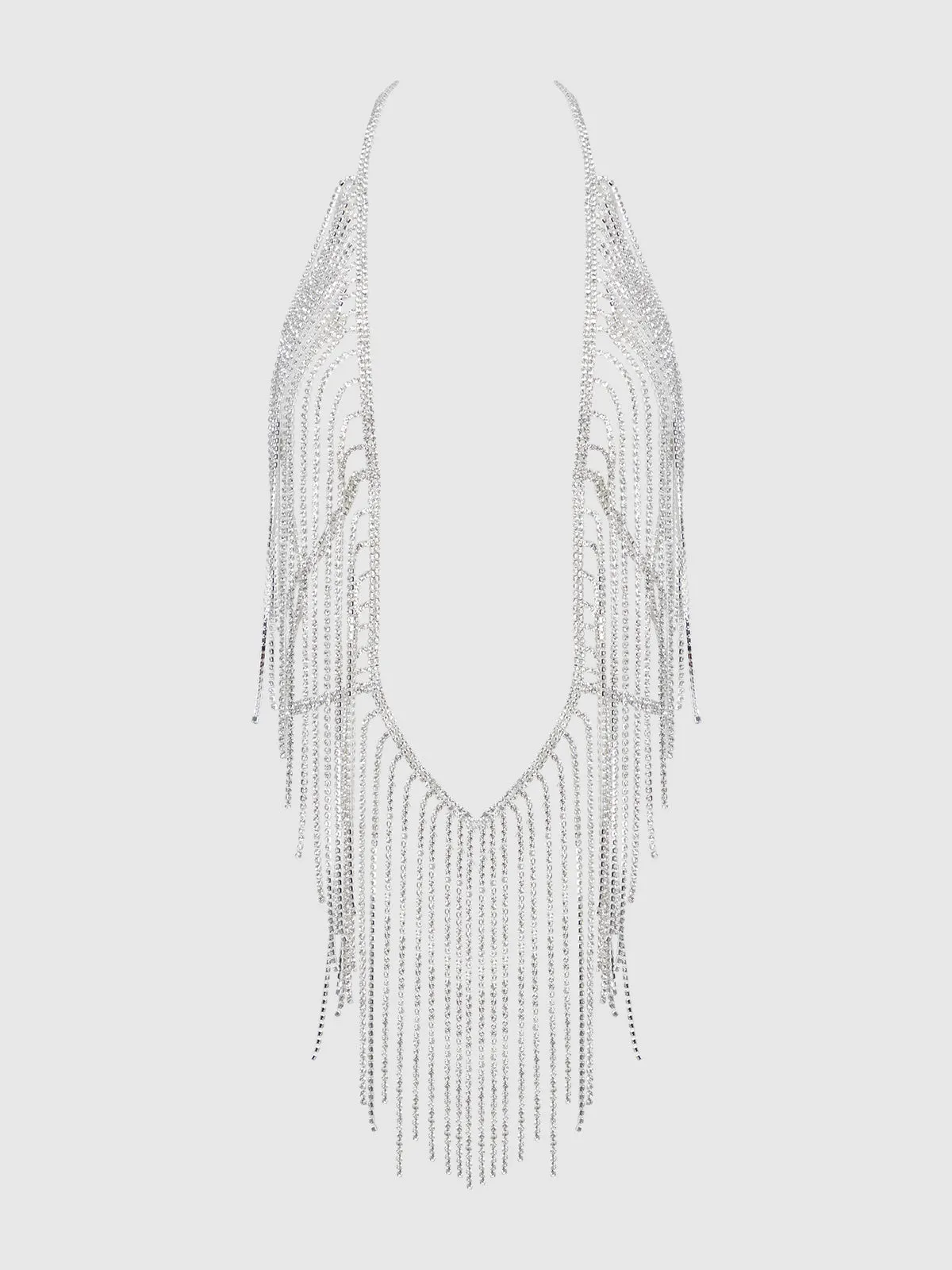 Ziggy Rhinestone Fringe Deep V-Punge Teddy